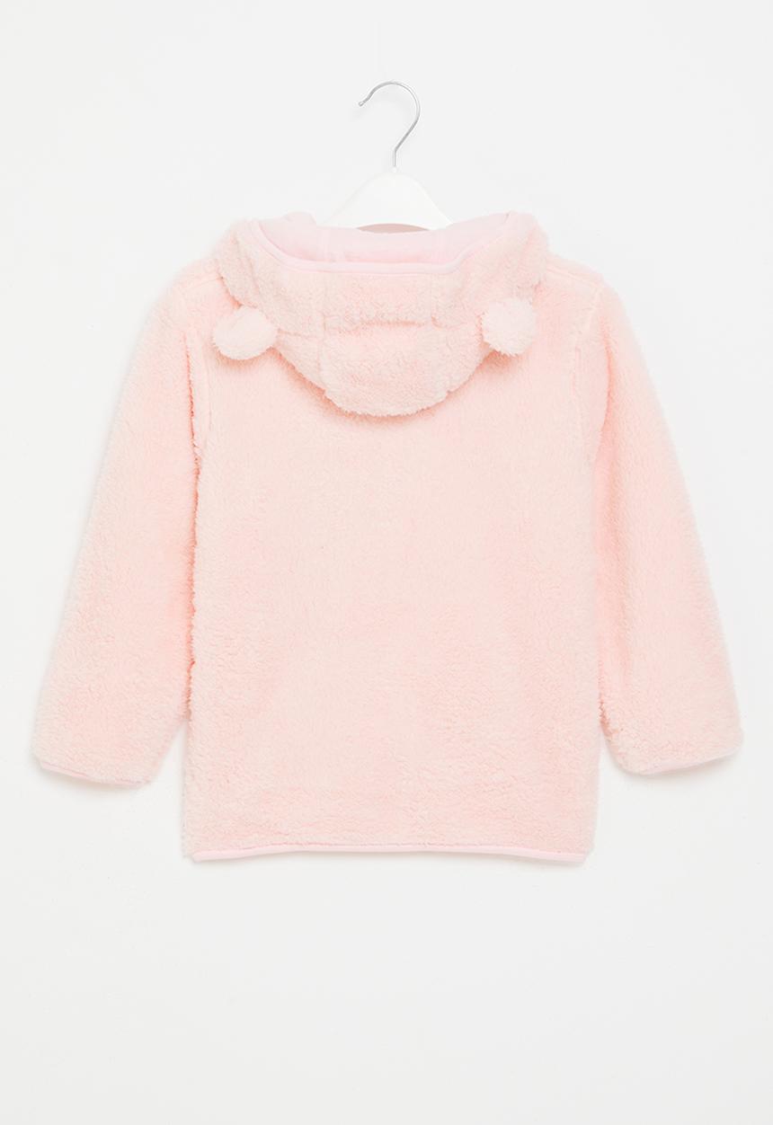 Pop Candy - Girls teddy hooded jacket - pink