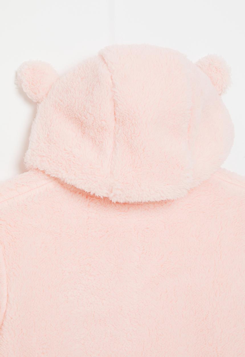 Pop Candy - Girls teddy hooded jacket - pink