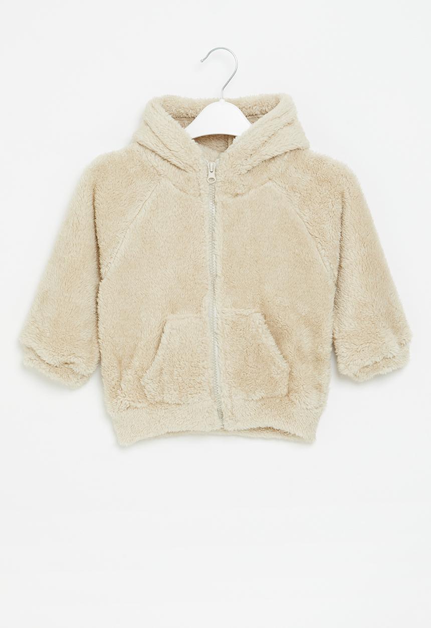 Pop Candy - Baby teddy jacket - off white