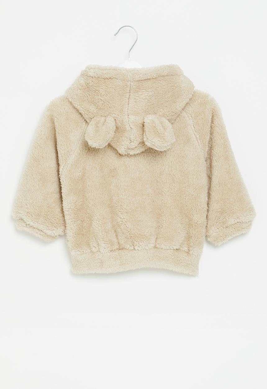Pop Candy - Baby teddy jacket - off white