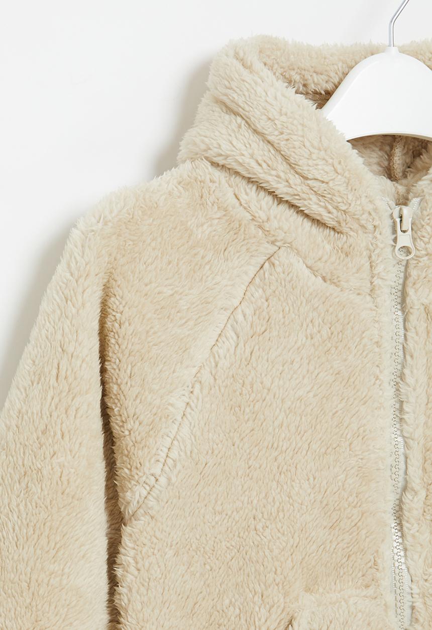 Pop Candy - Baby teddy jacket - off white