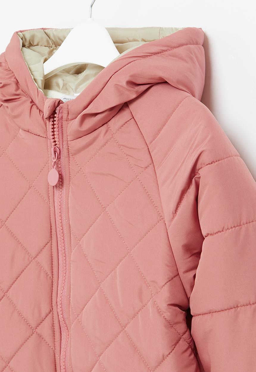 Pop Candy - Quilted puffer jacket with hood - pink