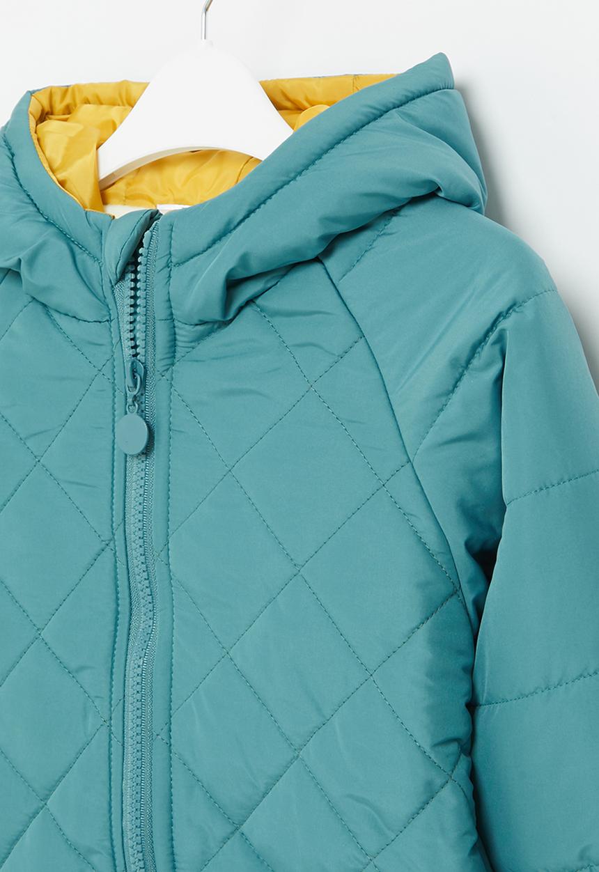 Pop Candy - Quilted puffer jacket with hood - blue