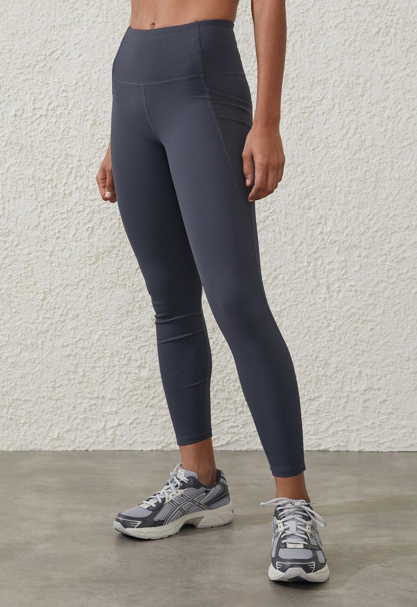Cotton On - Rib pocket 7/8 tight - element blue