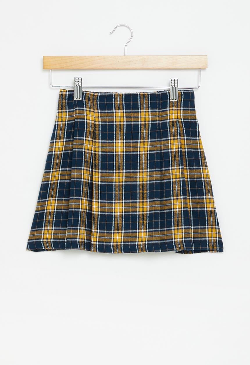 Superbalist - Check skirt - mustard check 