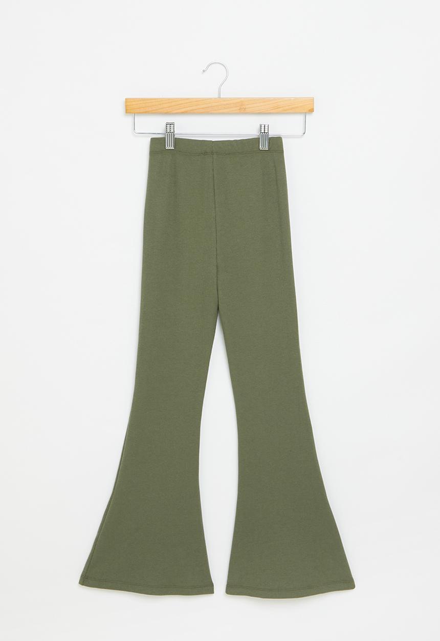 Superbalist - Flare rib leggings - sage