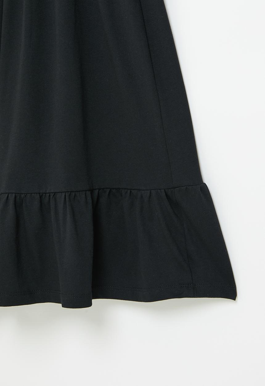 Superbalist - Tiered cotton dress - black