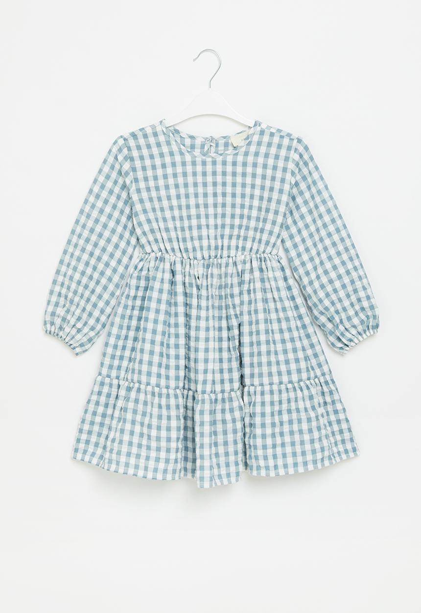 Superbalist - Tiered button through dress - blue