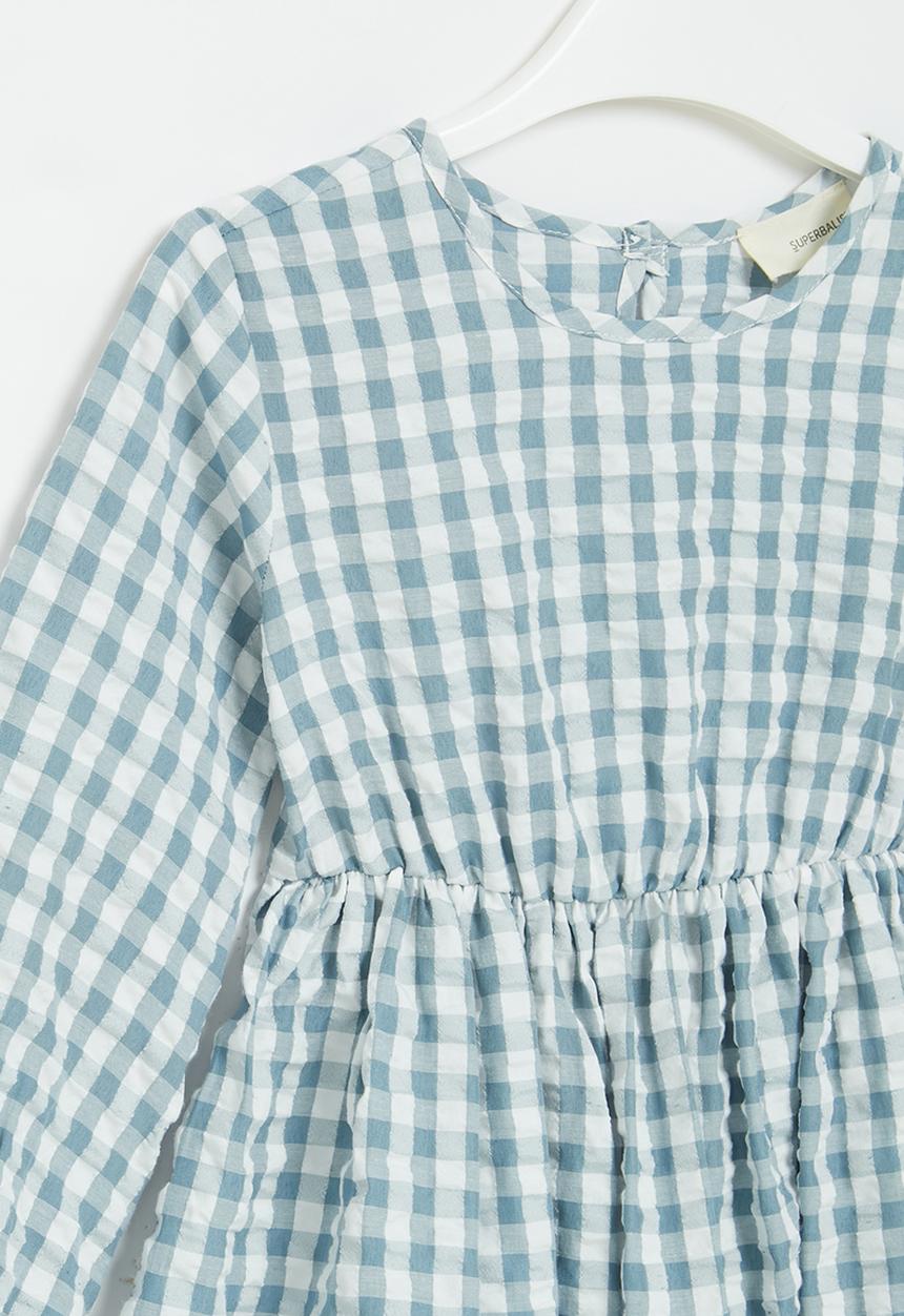 Superbalist - Tiered button through dress - blue