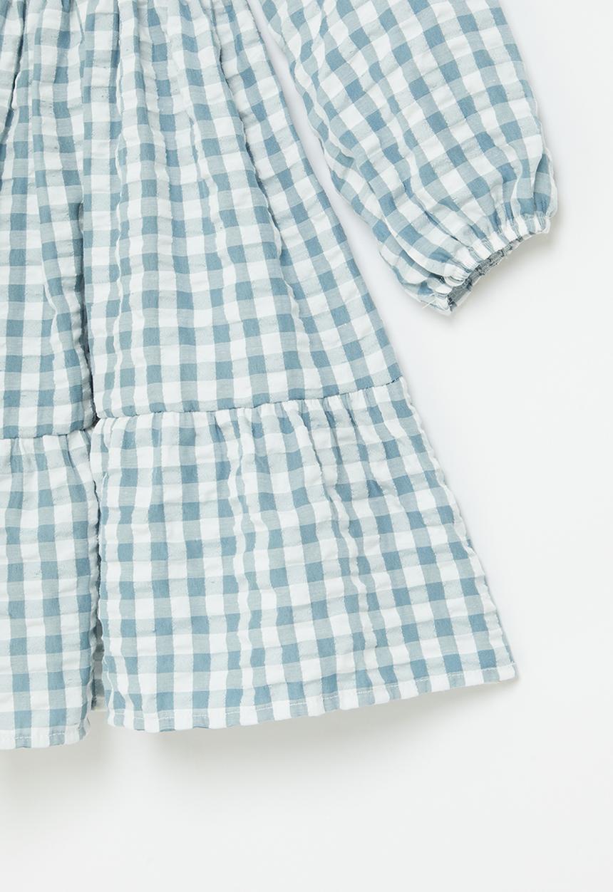 Superbalist - Tiered button through dress - blue