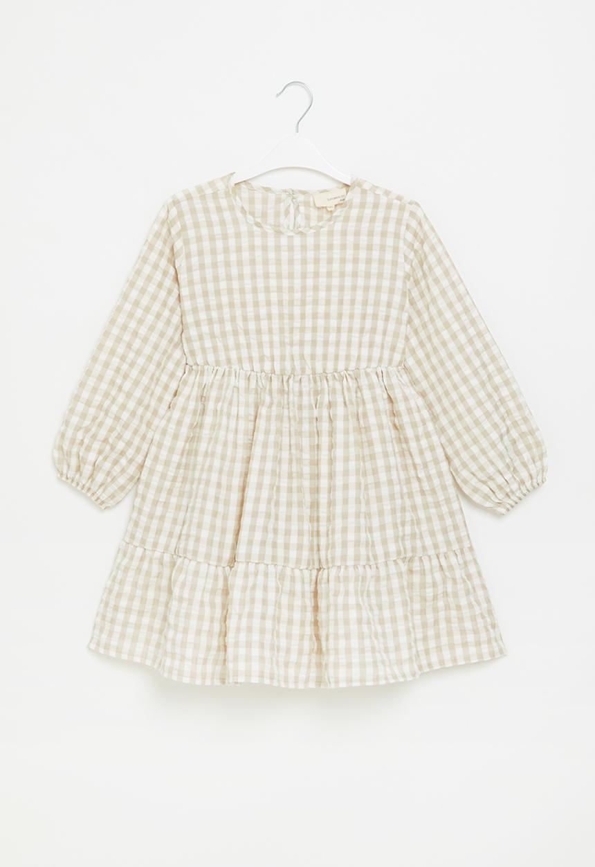Superbalist - Tiered button through dress - brown