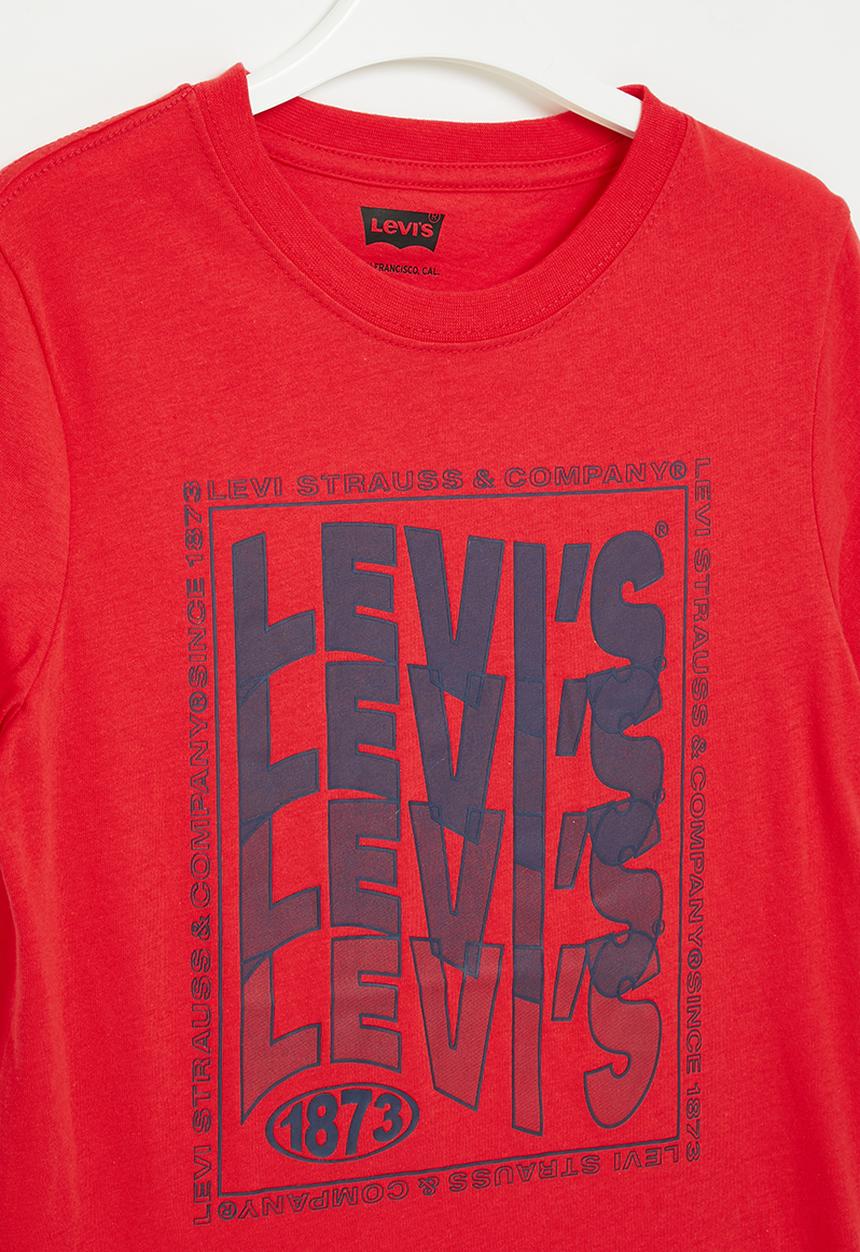 Levi’s® - Lvb wavy logo tee shirt - tomato