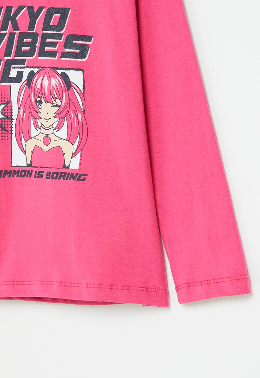 Superbalist - Girls graphic tee - cerise