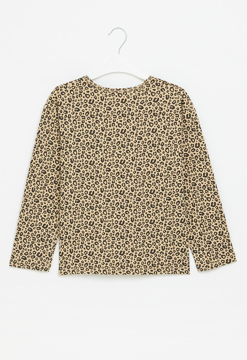 Older girls aop tee - leopard print