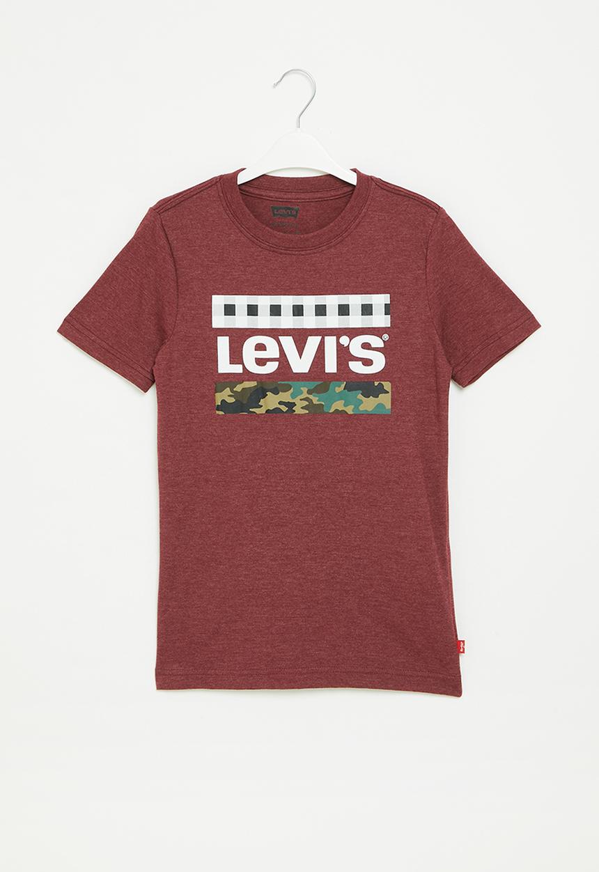 Levi’s® - Lvb checkered logo tee - port heather