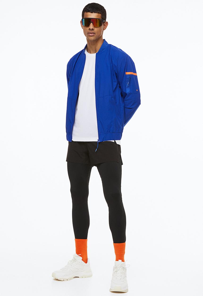 H&M - Fast-drying running tights - black