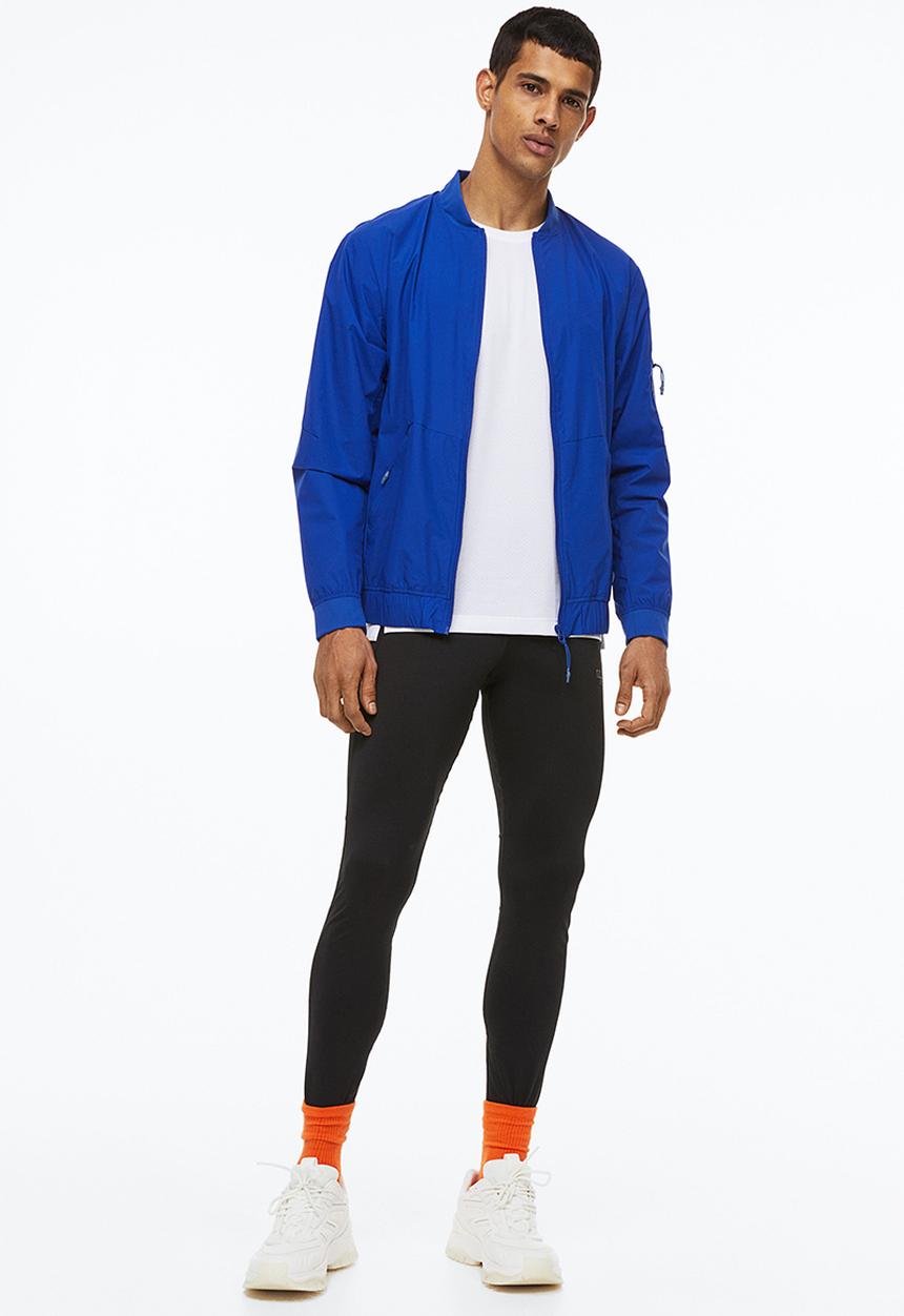 H&M - Fast-drying running tights - black