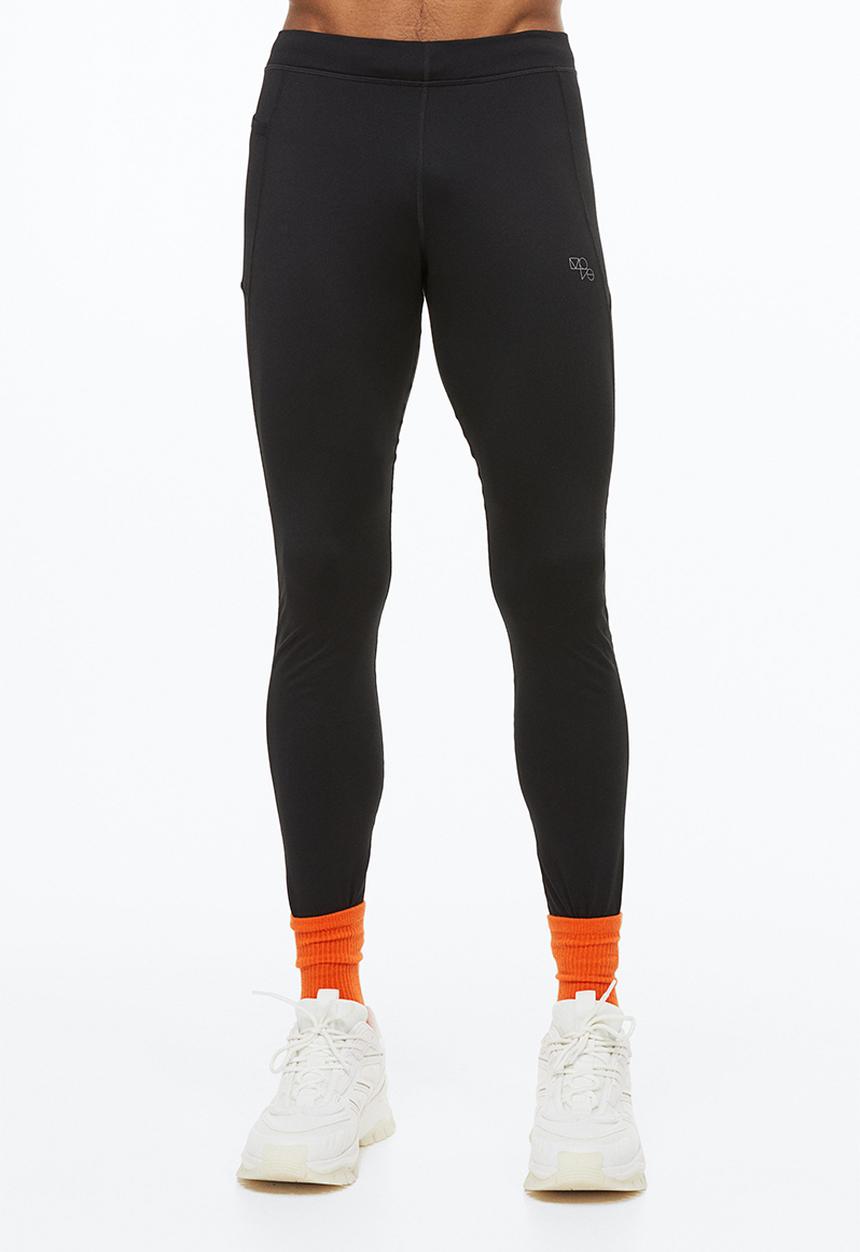 H&M - Fast-drying running tights - black