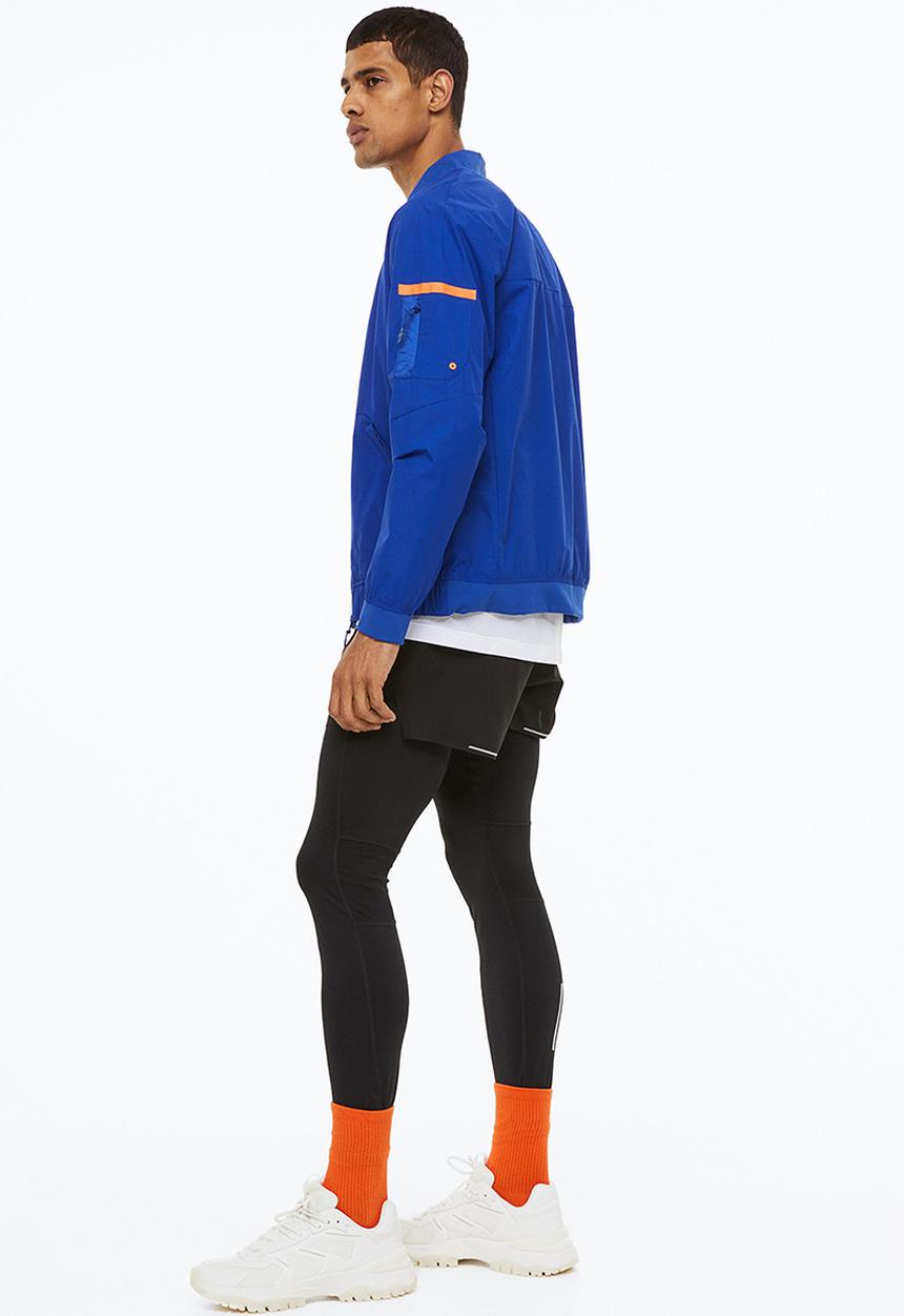 H&M - Fast-drying running tights - black