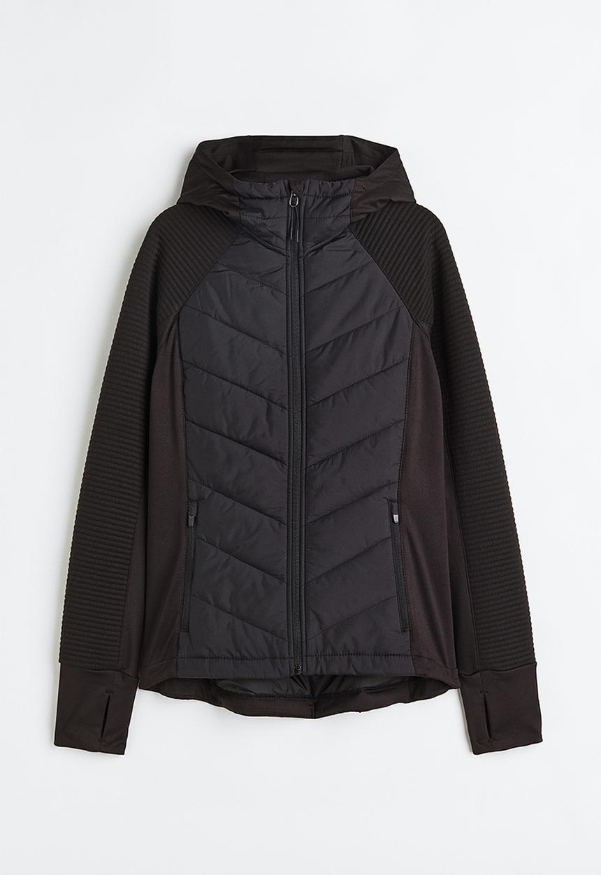 H&M - Padded hooded outdoor jacket - black