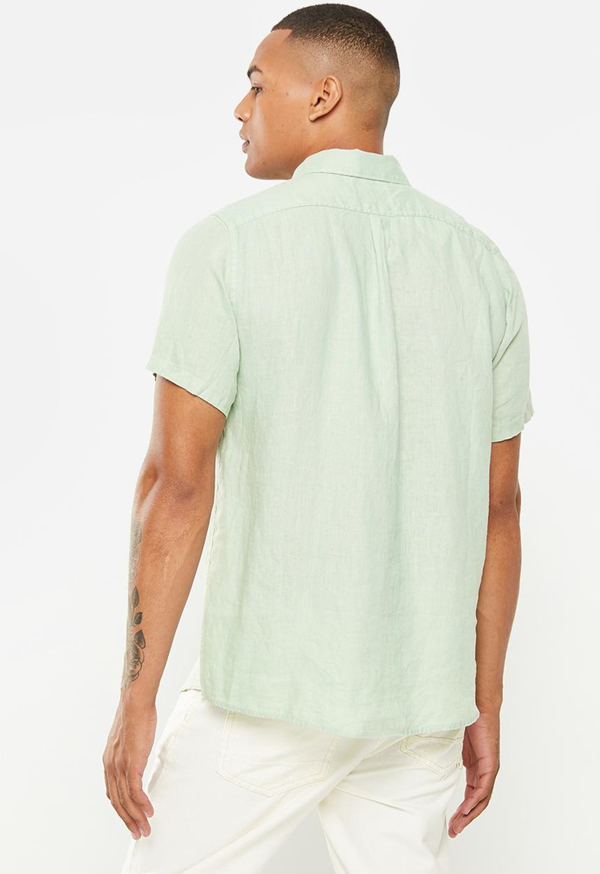 Cotton On - Linen short sleeve shirt - mint