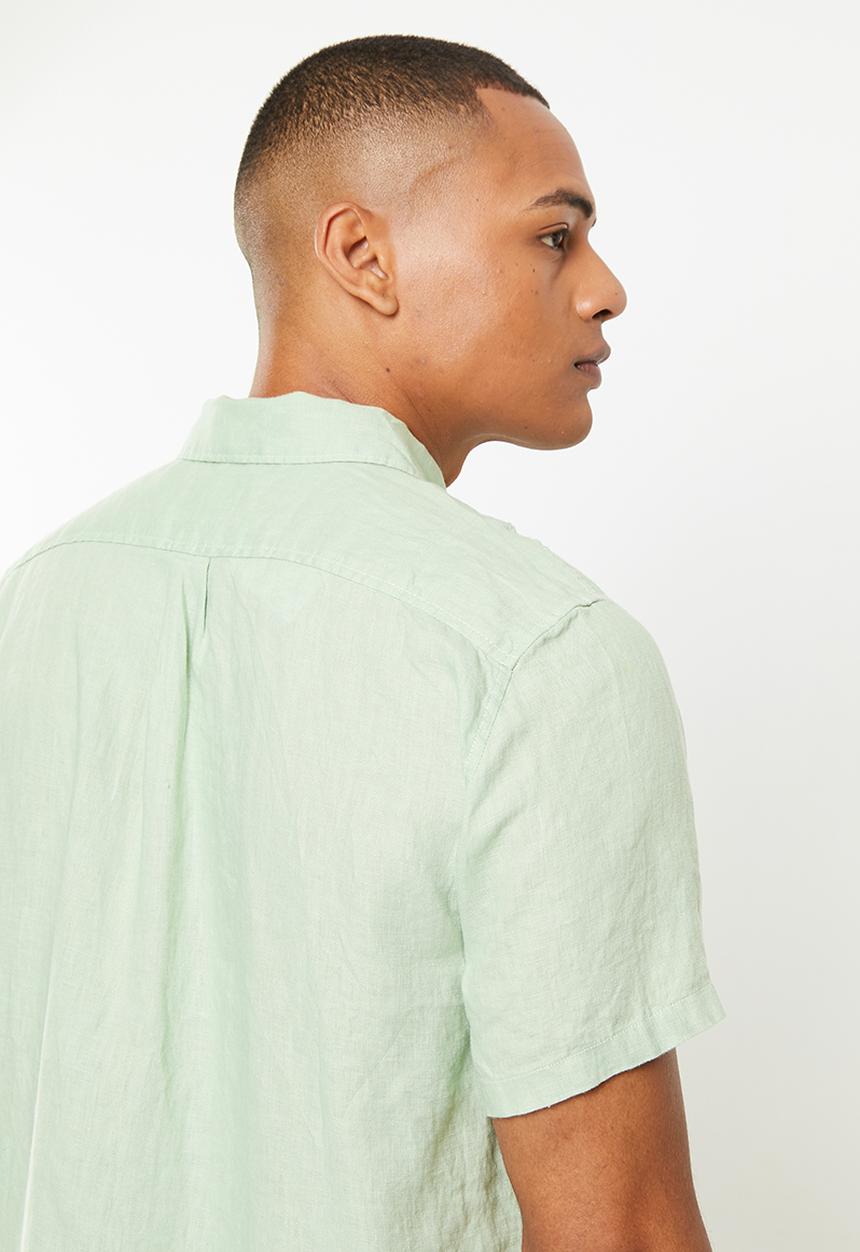 Cotton On - Linen short sleeve shirt - mint