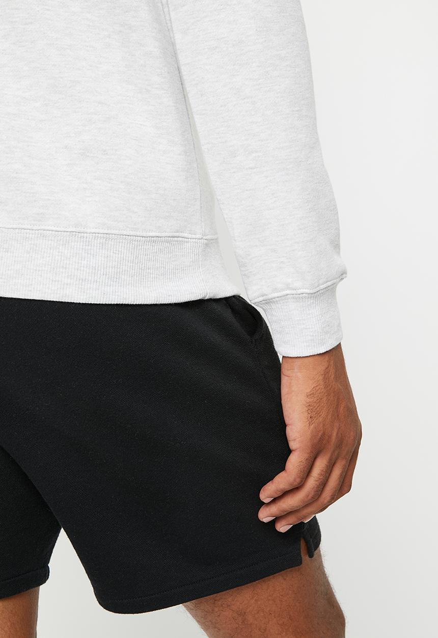 Cotton On - Graphic crew fleece - white marle/good vibes society