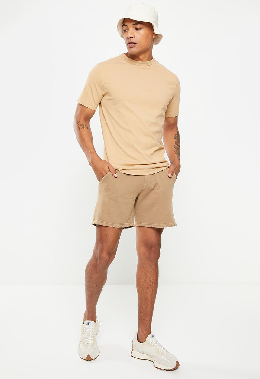 Cotton On - Pigment fleece short - pigment taupe