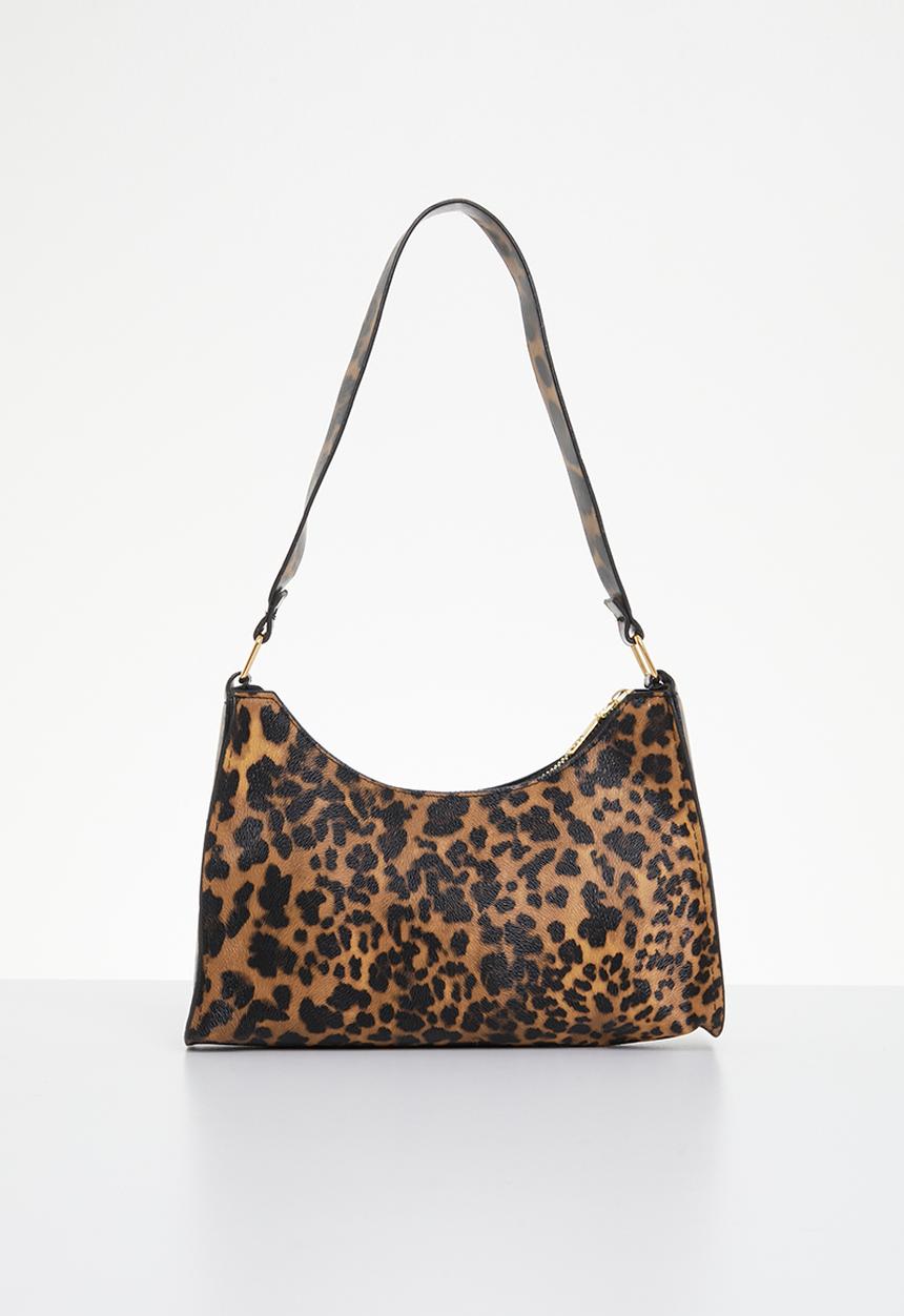 Superbalist - Animal print baguette bag - black & brown
