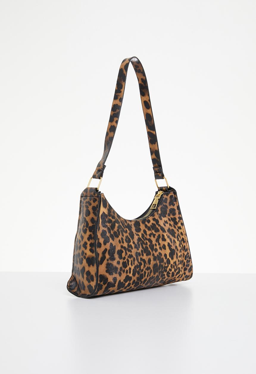 Superbalist - Animal print baguette bag - black & brown