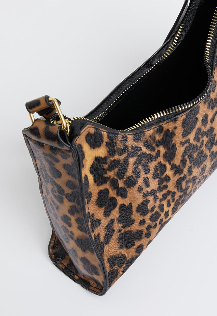 Superbalist - Animal print baguette bag - black & brown