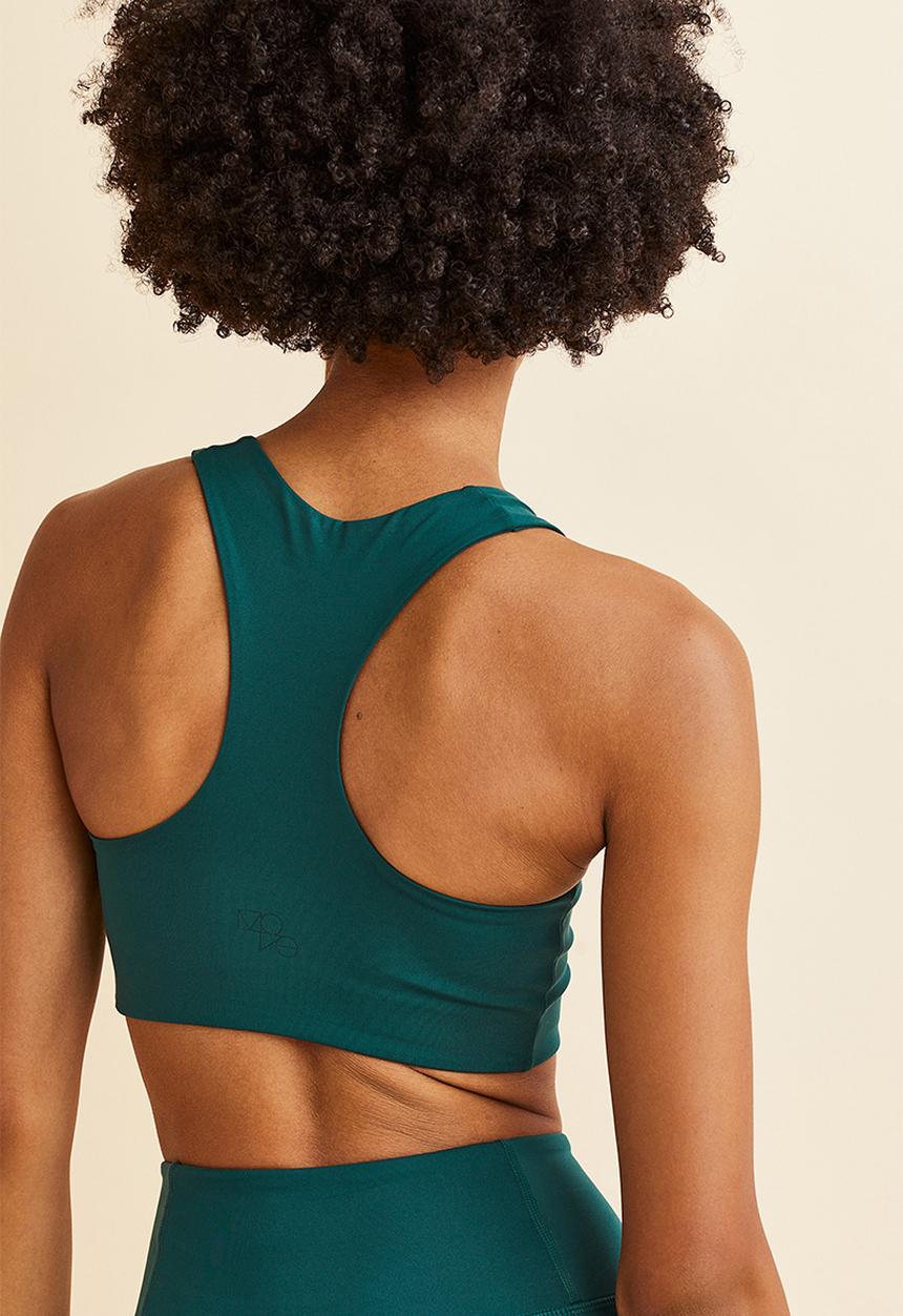 H&M - Medium support sports bra in drymove™ - dark turquoise
