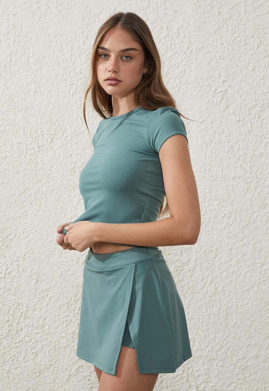 Cotton On - Ultra soft fitted T-shirt - sage leaf
