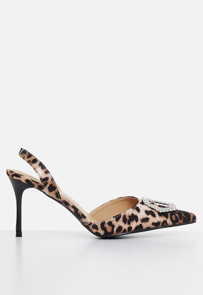 MILLA - Zuri slingback stiletto heel - brown & black