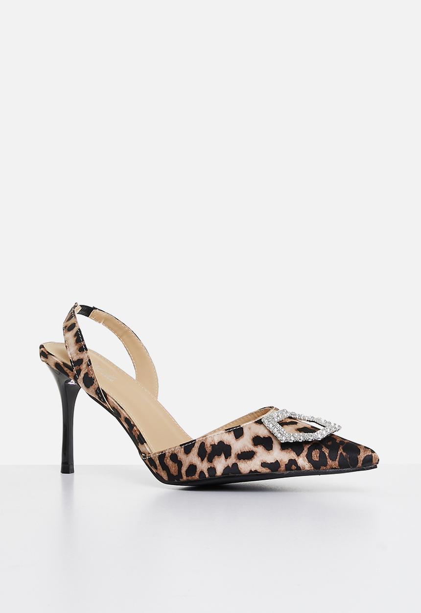 MILLA - Zuri slingback stiletto heel - brown & black