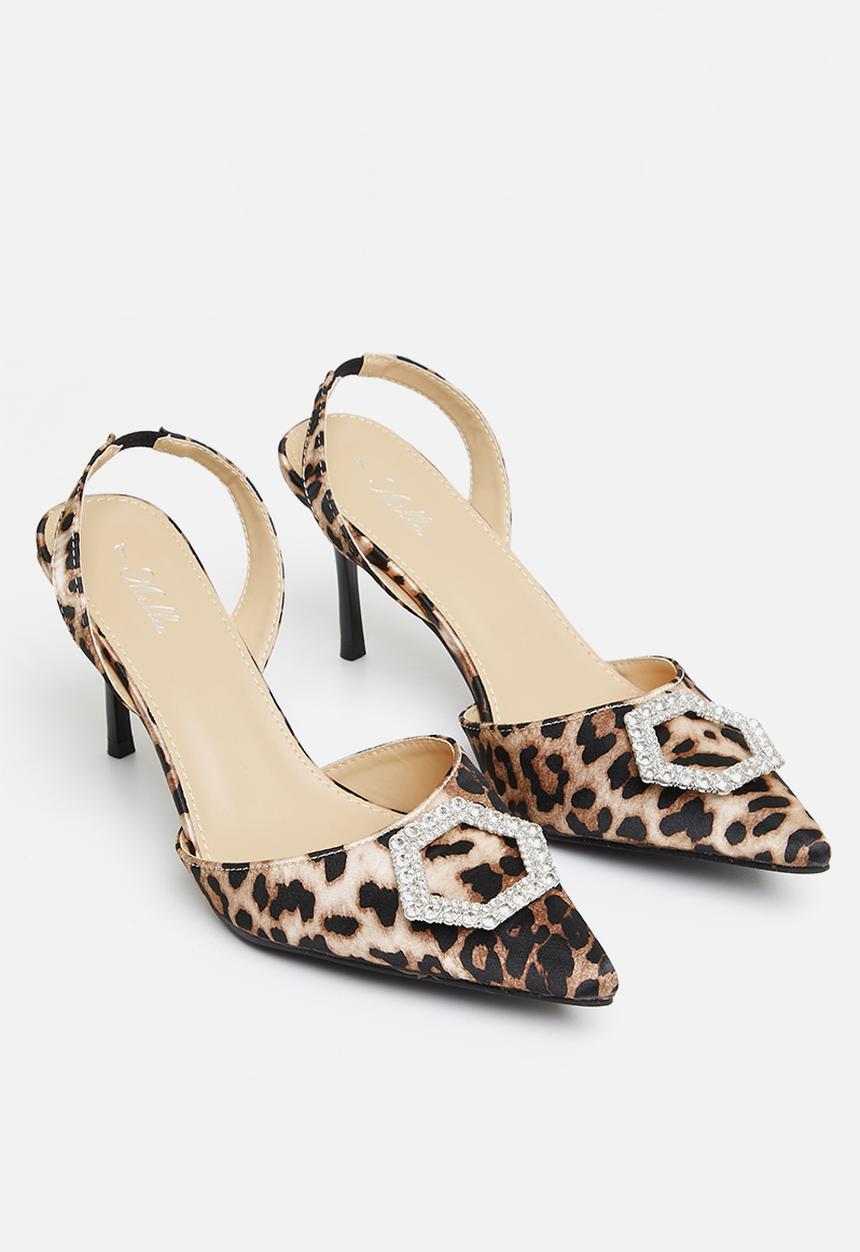 MILLA - Zuri slingback stiletto heel - brown & black