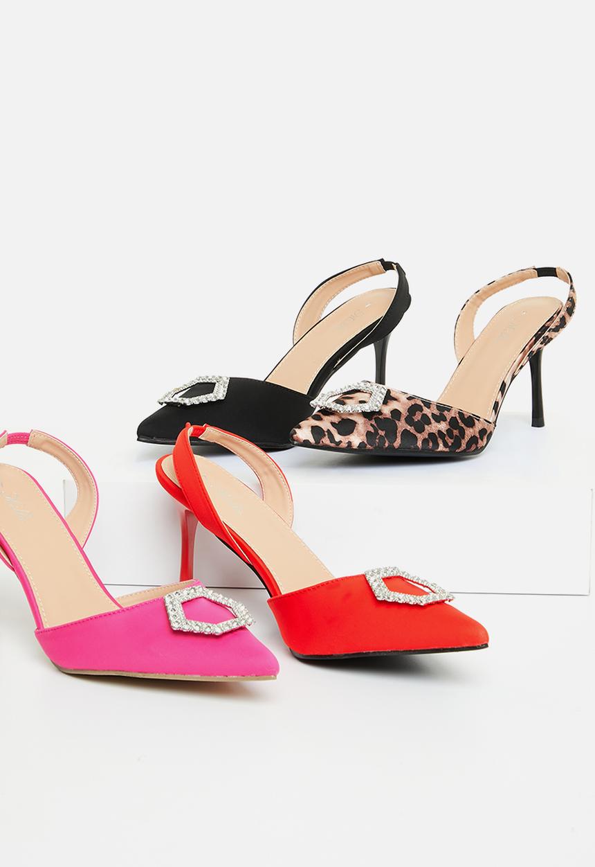 MILLA - Zuri slingback stiletto heel - brown & black