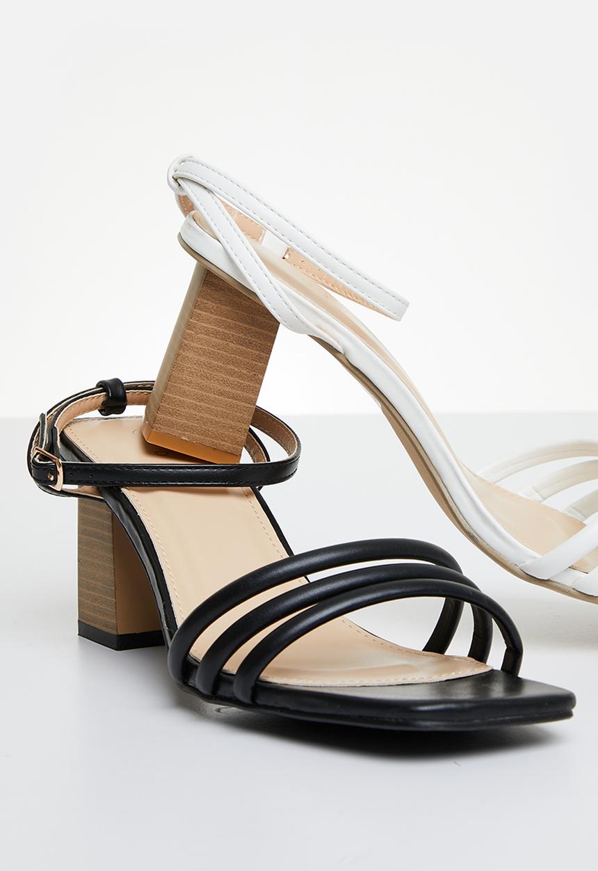edit - Jianna anklestrap block heel - black