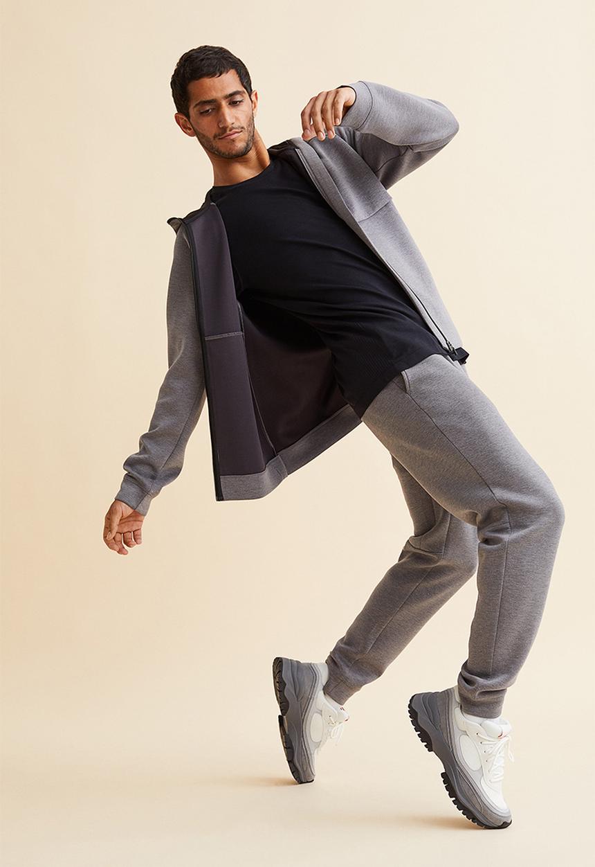H&M - Fast-drying track pants - dark grey marl
