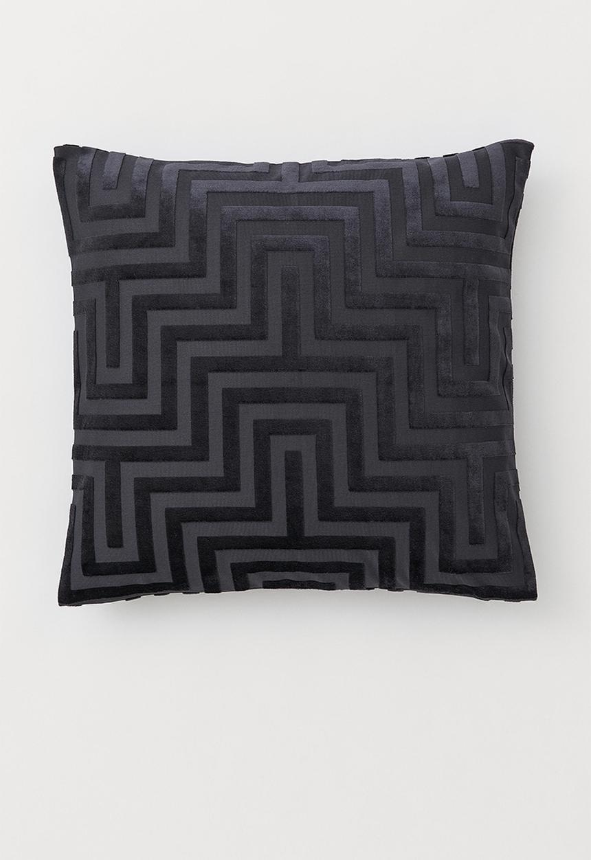H&M - Velvet cushion cover - grey