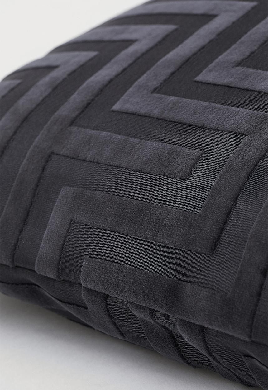 H&M - Velvet cushion cover - grey