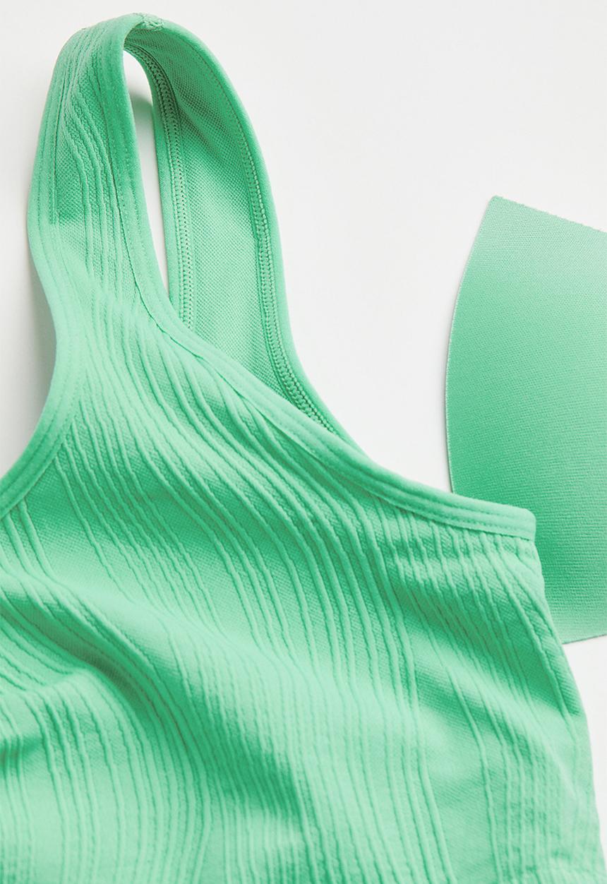 H&M - Seamless medium support sports bra - mint green