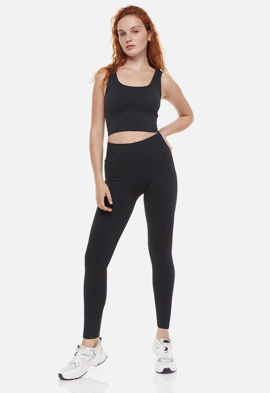 H&M - Seamless sports tights - dark grey