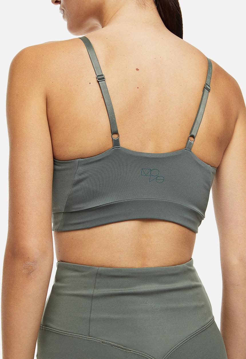H&M - Light support sports bra in softmove™ - dark khaki green