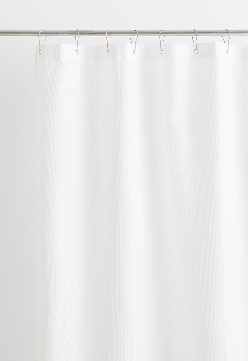 H&M - Waffled shower curtain - white