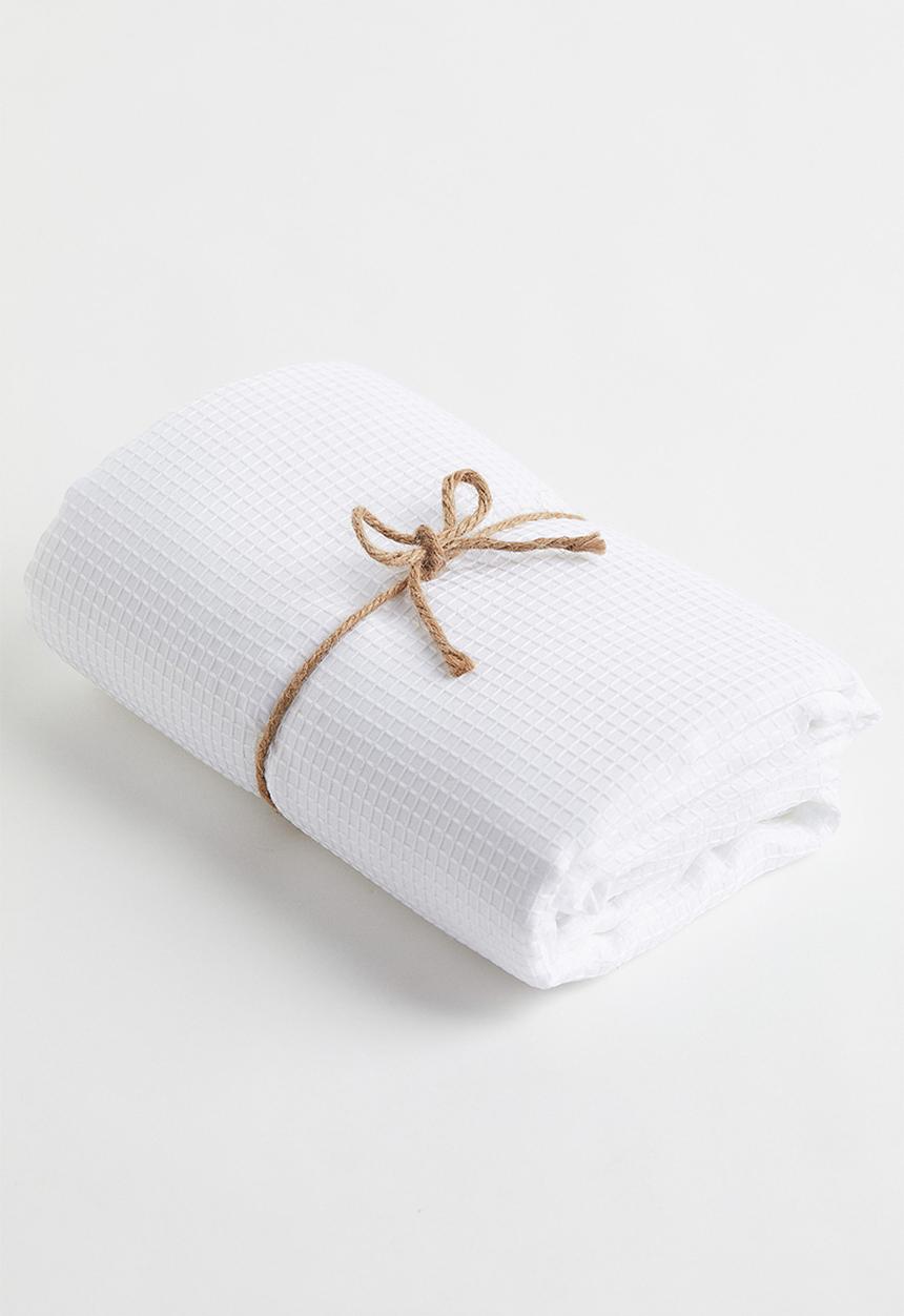 H&M - Waffled shower curtain - white