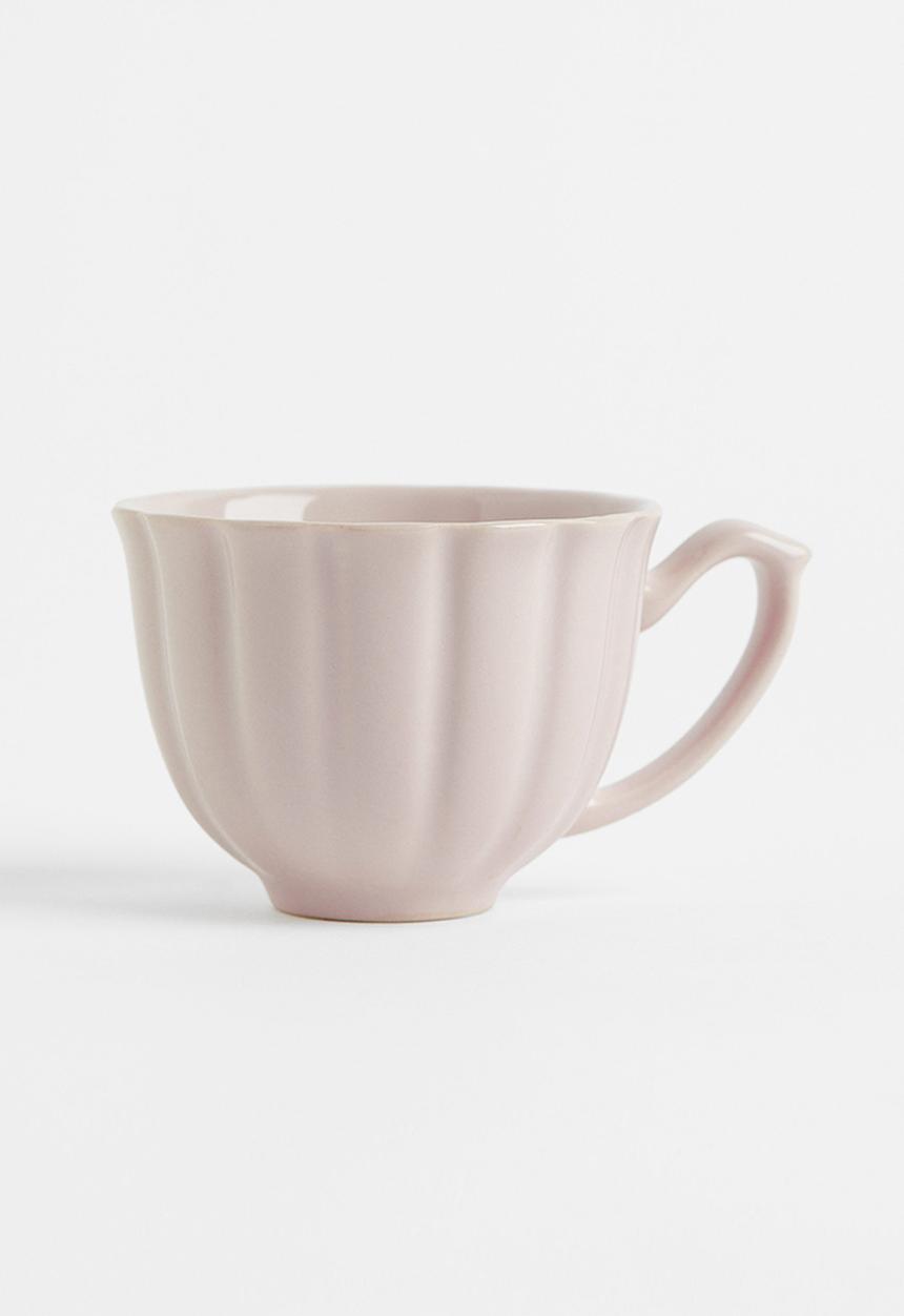 H&M - Small stoneware cup - light beige