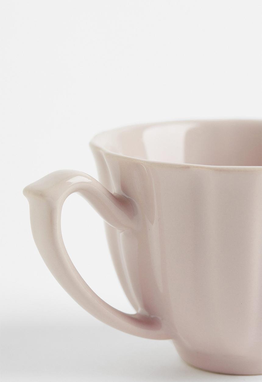 H&M - Small stoneware cup - light beige