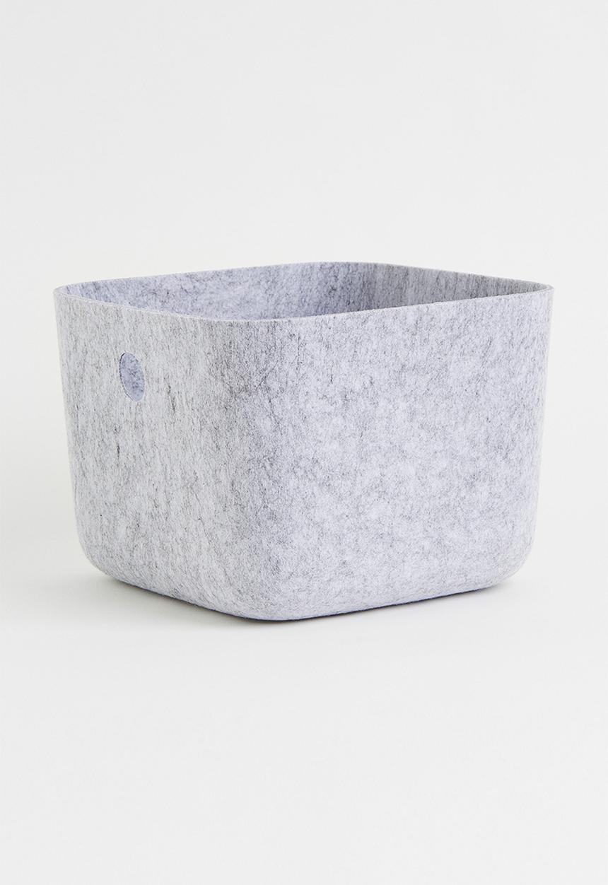 H&M - Felted storage basket - grey
