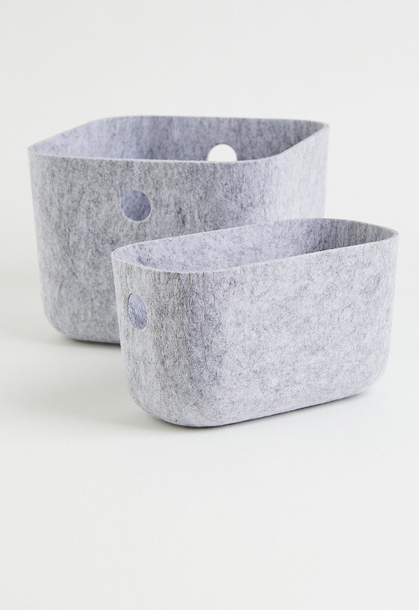 H&M - Felted storage basket - grey